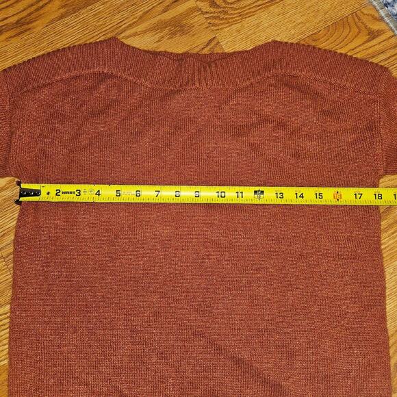 Garnet Hill 100% cashmere orange long sleeve sweater - Picture 7 of 7
